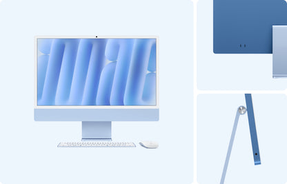 Apple iMac 24-inch (2024) Blue, M4 with 8-Core CPU, 16GB RAM, 256GB SSD, 8-core GPU,